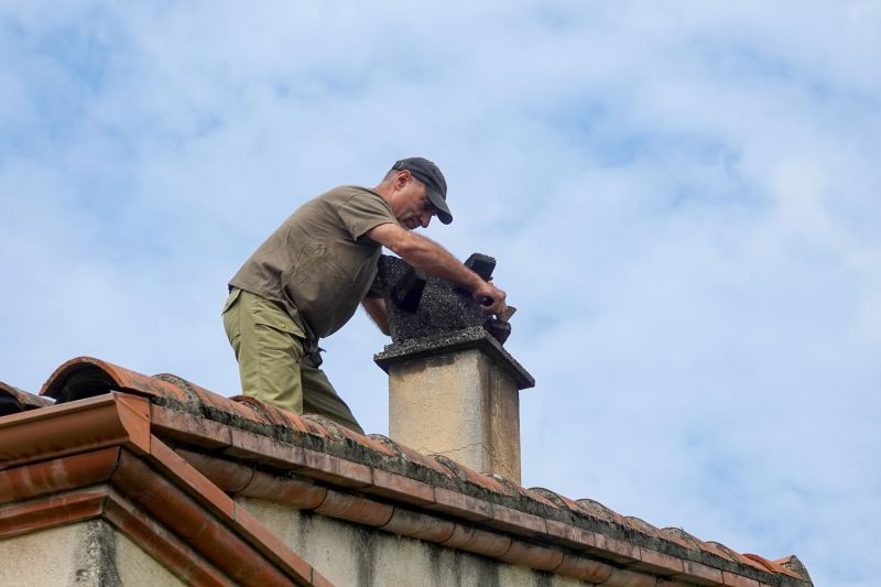 Stone Chimney Installation detail